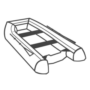 Лодка ПВХ моторная плоскодонная "МОЛНИЯ" светло-серая, длина 280см, с жестким полом